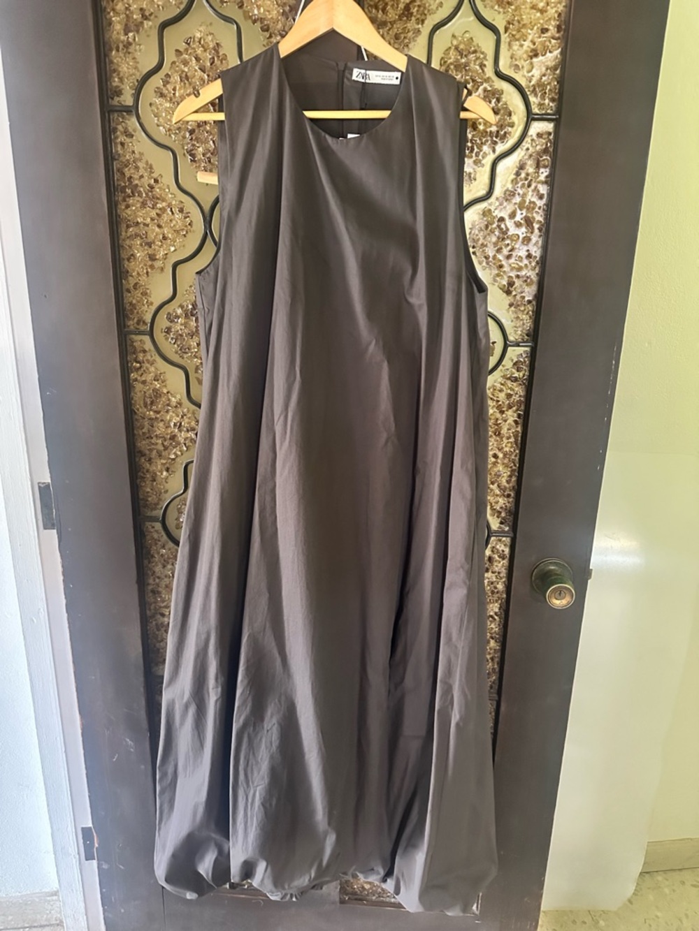 Zara Sleeveless Maxi Dress in Charcoal Gray